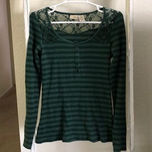 Day trip Striped Long Sleeve Thermal